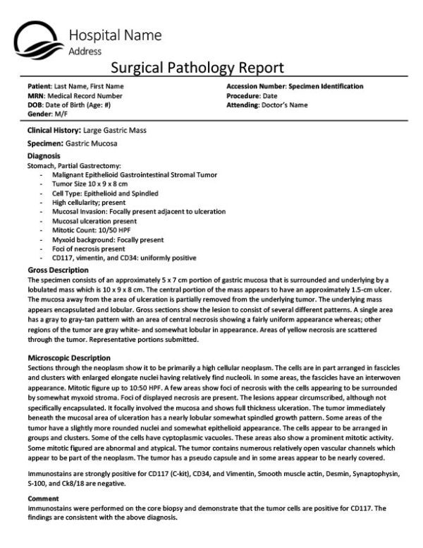 Sample Pathology Report
