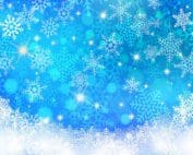 blue winter snowflakes