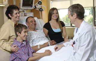 Family visiting patient