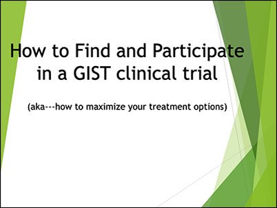 How to Find and Participate in a GIST Clinical Trial by Tracy Havnaer, OHSU, GDOL Portland 2019