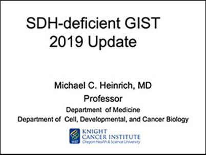 SDH-deficient GIST presentation by Dr. Heinrich at GDOL Portland, June 2019