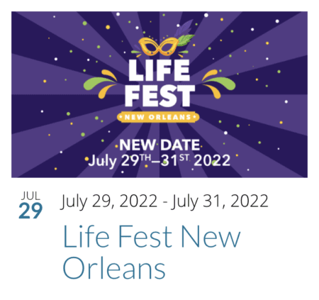 Life Fest 2022 Banner on popup