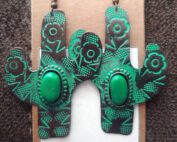 Christine Gonzales green earrings