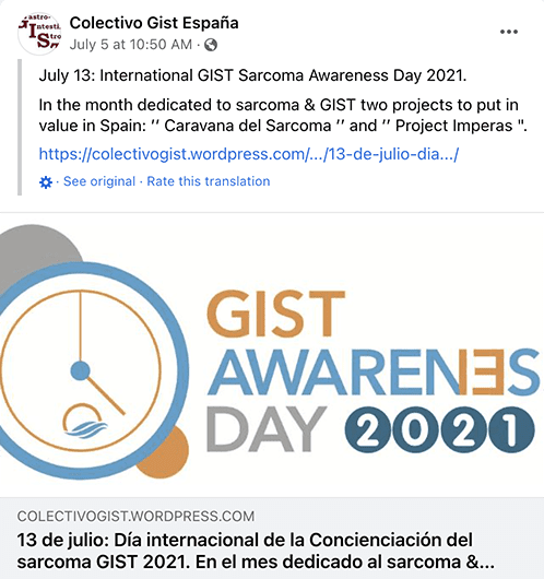 España GIST Awareness Day 2021