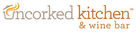 Uncorked Kitchen logo for Oct 28, 2023 event Cooking to Fight Cancer