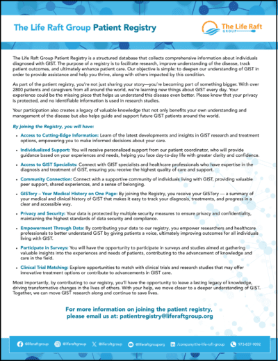 Join Patient Registry one sheeter