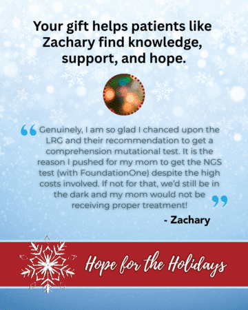Zac's quote for Hope 4 the Holidays