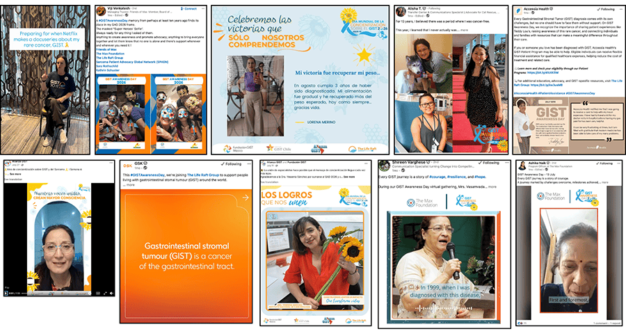 collage of GIST awareness day posts 2026 